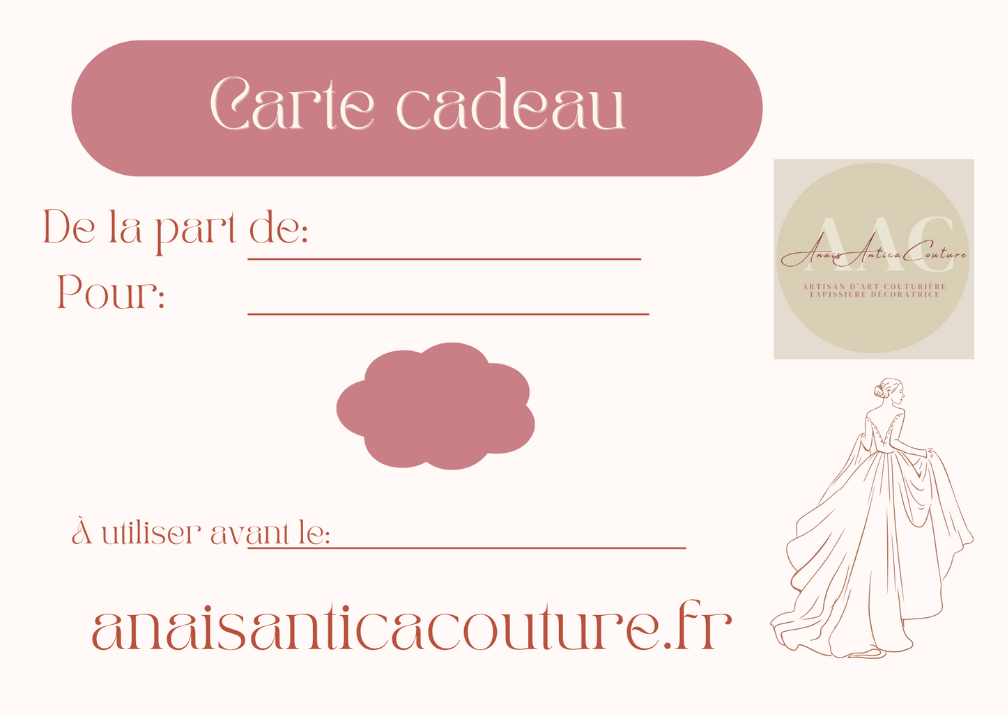 Carte cadeau Anaïs Antica Couture