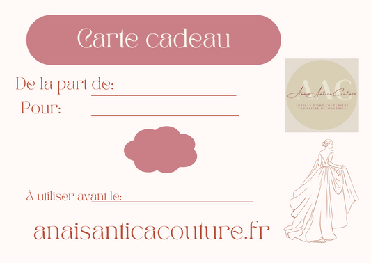 Carte cadeau Anaïs Antica Couture