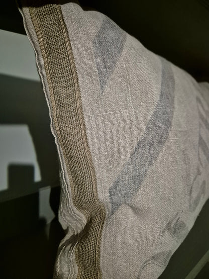 Coussin en chanvre des années 40-50 et laine de mouton