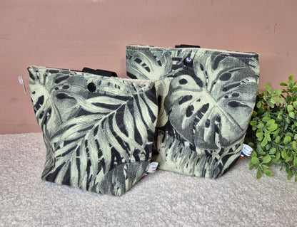 Assortiments de 2 Panières  tissus feuillages