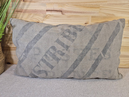 Coussin en chanvre des années 40-50 et laine de mouton