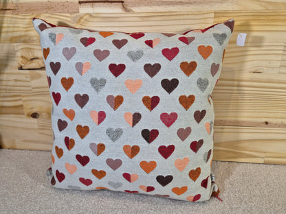 Housse de coussin cœur 40x40 cm