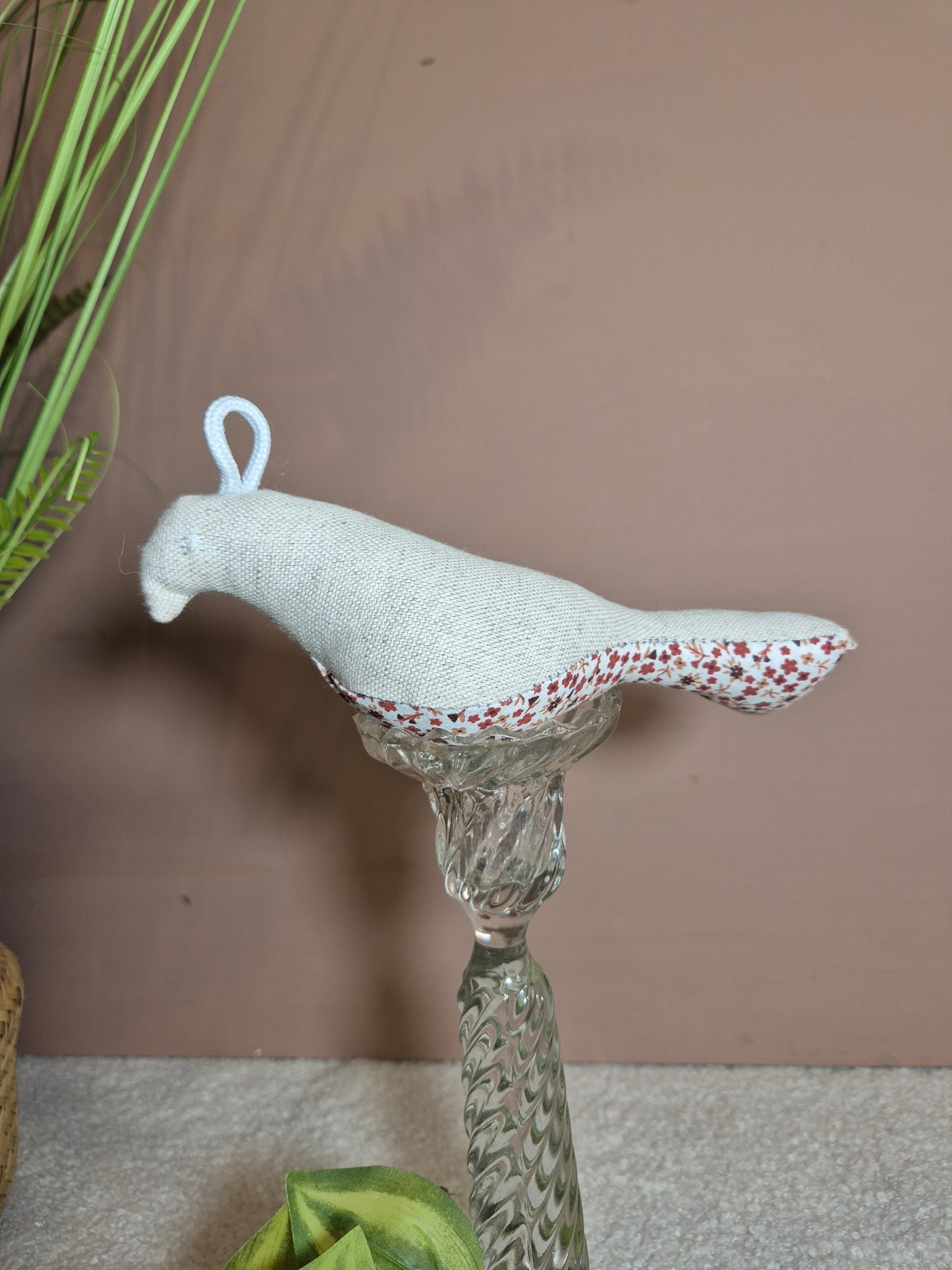 Oiseau perruche en tissu