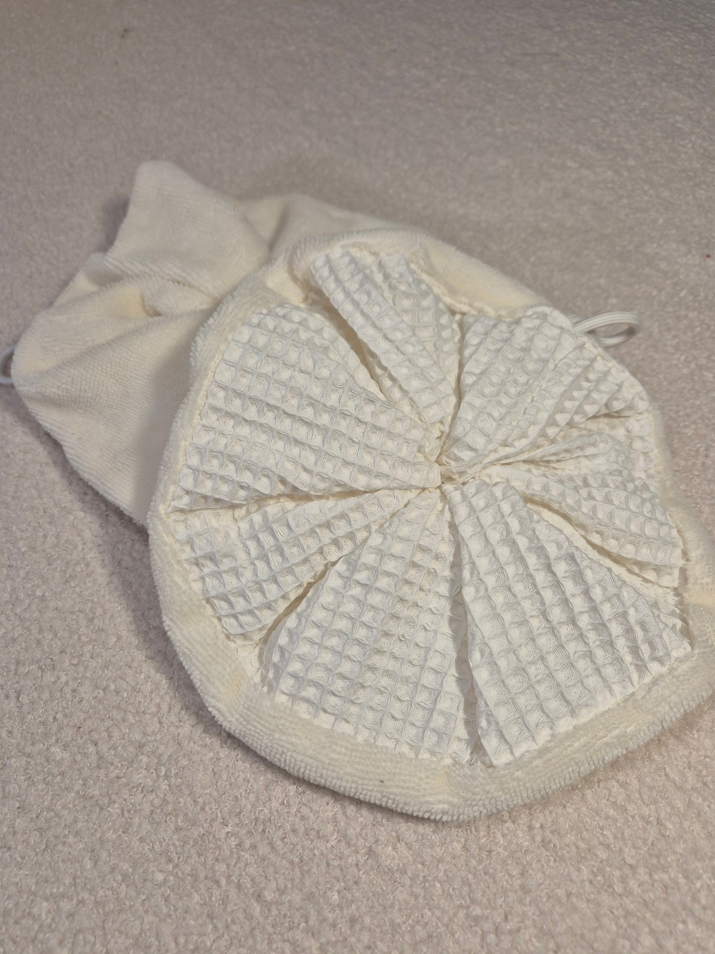 Fleur de bain bi-matiere