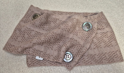 Tour de cou en lainage rose