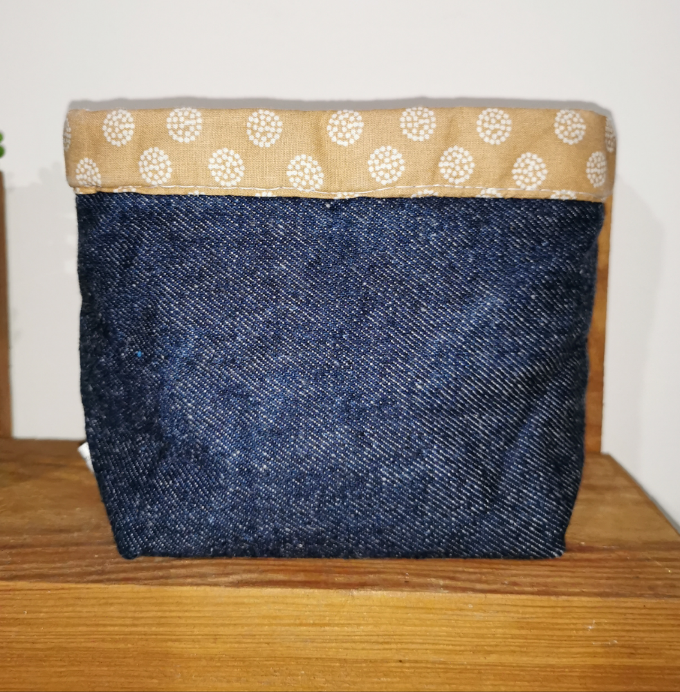 Corbeille en jean intérieur coton