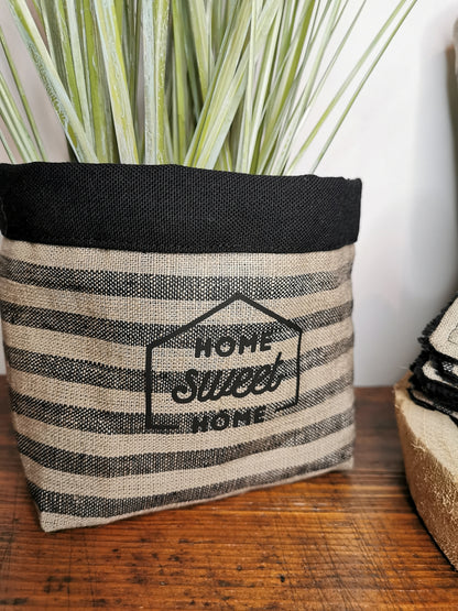 Panière en lin avec 7 lingettes