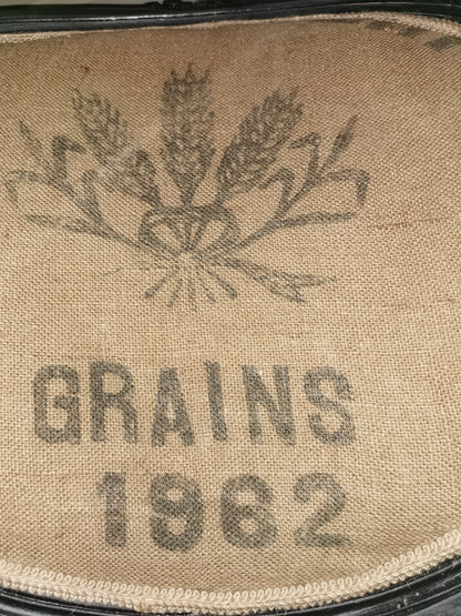 Fauteuil cabriolet noir et jute