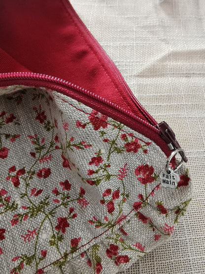 Trousse volantée en lin