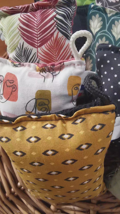 Eponge nid d’abeille et coton